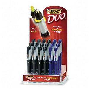 BIC Duo Pen/Highlighter Combo - Assorted Ink - 36 / Pack