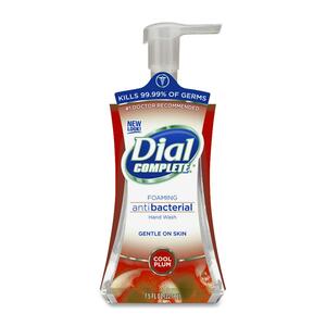 Henkel Dial Complete 02935 Foaming Hand Soap - Cool Plum Scent - 7.5oz - Push Pump Dispenser - Anti-bacterial, Hypoallergenic