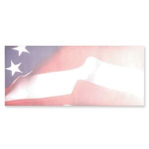Geographics Image Flag Stationery Envelope - #10 (4.12" x 8.5") - 60lb - 50 / Pack - Dark Red