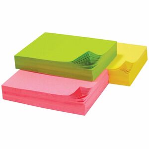 Baumgartens 77100 Mini Notepad - Self-adhesive - 1.5" x 2" - Assorted - 90 / Pad