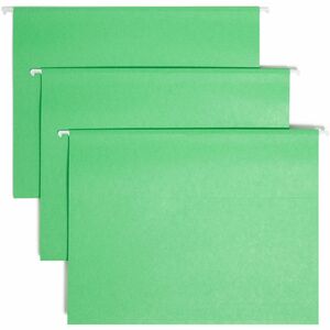 Smead TUFF 64042 Hanging Folder with Easy Slide Tab - Letter - 8.5" x 11" - 1/3 Tab Cut on Assorted Position - 18 / Box - 11pt. - Green