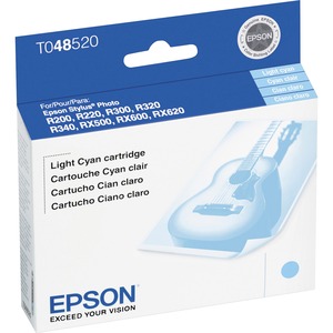 Epson T0485 Cyan Ink Cartridge - Inkjet - 430 Page - Light Cyan - 1
