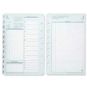 Franklin Covey 35430 Monarch Planner Refill - Daily - 8.5" x 11" - October - 2010 till September - 2011 - 1 Day Per 2 Page(s), 1 Month Per 2 Page(s) - Green, White
