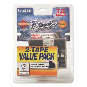 Brother P-Touch Laminated Tape(s) - 0.5" x 26ft - 1 x Roll - White