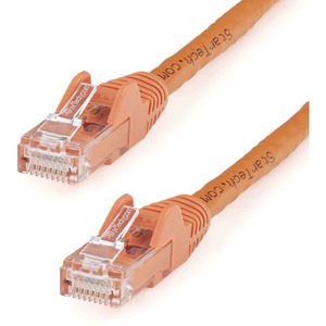 StarTech.com 15ft CAT6 Ethernet Cable - Orange Snagless Gigabit - 100W PoE UTP 650MHz Category 6 Patch Cord UL Certified Wiring/TIA