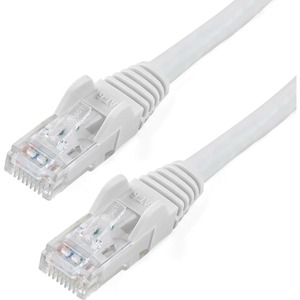 StarTech 25ft CAT6 Ethernet Cable - White Snagless Gigabit - 100W PoE UTP 250Mhz Category 6 Patch Cord UL Certified Wiring/TIA