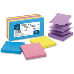 Reposition Pop-up 3"x3" Adhesive Notes Assorted