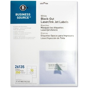 Block-out Shipping Laser/Inkjet Label