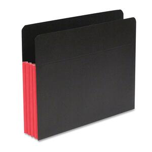 SJ Paper S83611 Fusion Expanding Clutch Pocket - Letter - 8.5" x 11" - 5.25" Expansion - 10 / Box - 23pt. - Red, Black