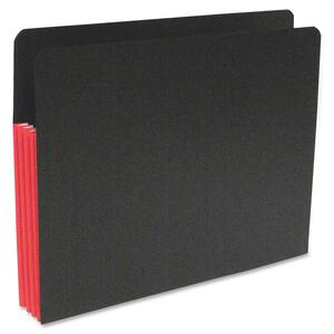 SJ Paper S83601 Fusion Expanding Clutch Pocket - Letter - 8.5" x 11" - 3.5" Expansion - 25 / Box - 23pt. - Red, Black