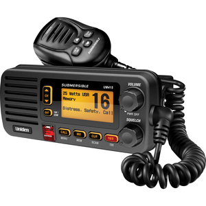 Uniden UM415 Marine Radio VHF - 16/9/Tri Instant - 25 W - Fixed MUM415-BK