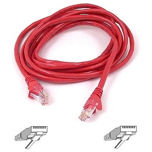 Belkin Cat5e Patch Cable - RJ-45 Male Network - RJ-45 Male Network - 6ft - Red