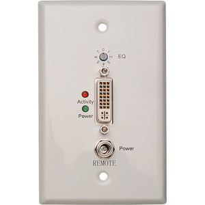 DVI OVER CAT5 ACTIVE EXTENDER REMOTE WALLPLATE TAA/GSA