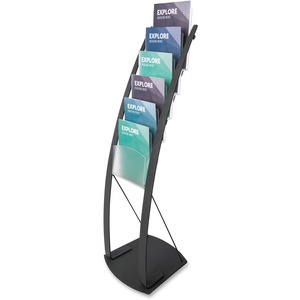 6 Compartment Contemporary Floor Display - Click Image to Close