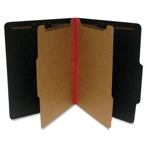 SJ Paper Fusion Classification Folder - Letter - 8.5" x 11" - 2/5 Tab Cut on Right of Center - 2 Divider - 2 Fastener - 2.25" Capacity - 15 / Box - 25pt. - Red
