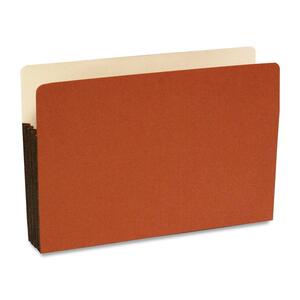 SJ Paper Extra-wide File Pocket - 5.25" Expansion - 8.5" x 11" - Letter - 10 / Box - Redrope