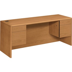 HON 10743 Cradenza with Kneespace - 71" Width x 19" Depth x 19.6" Height - Harvest