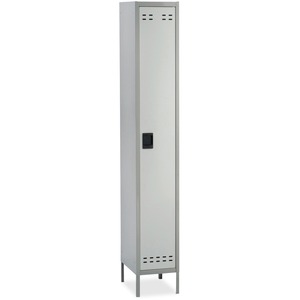 Single-Tier Two-tone Gray Locker with Legs - Click Image to Close