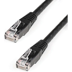 StarTech.com 50ft CAT6 Ethernet Cable - Black Molded Gigabit - 100W PoE UTP 650MHz - Category 6 Patch Cord UL Certified Wiring/TIA