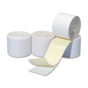 3"x95' Direct Thermal White/Canary Calculator Rolls - Click Image to Close