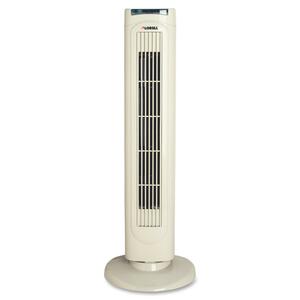Lorell 44553 Floor Fan - 30" Diameter - 3 Speed - Quiet, Timer-off Function, Oscillating - Light Gray