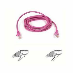 Belkin Cat5e Patch Cable - RJ-45 Male Network - RJ-45 Male Network - 7ft - Pink