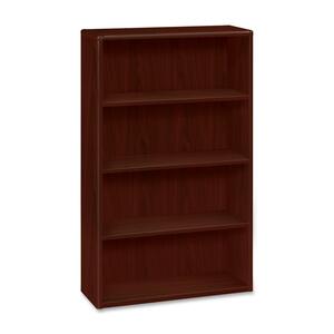 HON 10754 Bookcase - 36" Width x 13" Depth x 58" Height - Wood - Mahogany