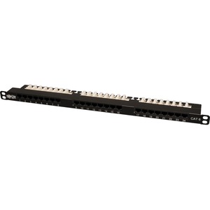 Tripp Lite by Eaton 24-Port 0.5U Rack-Mount Cat6/Cat5 110 Patch Panel 568B RJ45 Ethernet TAA