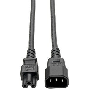 Eaton Tripp Lite Series Laptop Power Adapter Cord, C14 to C5 Adapter - 7A/125V or 2.5A/250V, 18 AWG, 6 in., Black