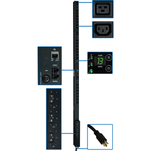 SWITCHED PDU 208V 3-PHASE 21A L15-30P 0U RM 10FT 8.6KWA C13 3 C19 &nbsp;<img src="/images/free_ground_shipping.gif" border="0" alt="Free Ground Shipping" title="Free Ground Shipping" >