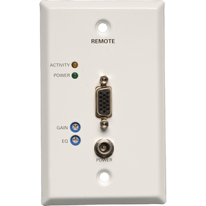 VGA OVER CAT5 RECEIVER RJ45 TYPE WALLPLATE TAA/GSA
