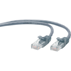 Wirewerks 1FT Cat5e RJ45 Molded Snagless Patch Cable Stranded Copper 568A/B Gray