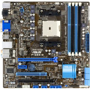 Asus F1A55-M/CSM Desktop Motherboard - AMD A55 Chipset - Socket FM1 F1A55-M/CSM