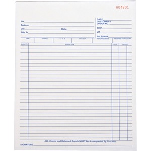 All-purpose Carbonless Triplicate Forms 8-3/8"x10-1/4"