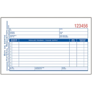 Materials Requisition Form