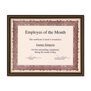9.5"x12" Cherry Recognition Certificate Frame