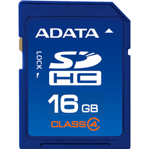 Adata 16 GB Class 4 microSDHC - 14 MB/s Read - 5 MB/s Write - Lifetime Warranty