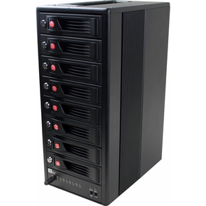 CRU RTX Secure 810-NJ DAS Array - 8 x HDD Installed - 24 TB Installed HDD Capacity - RAID Supported - 8 x Total Bays - Infiniband Tower