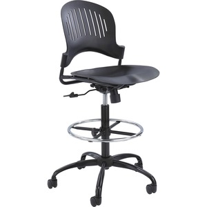 Zippi Plastic Extended-Height Chair - Black