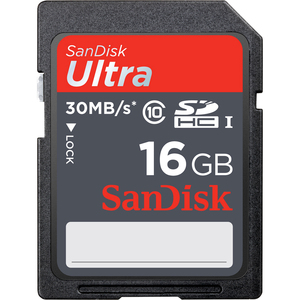SanDisk Ultra 16GB SDHC Flash Memory Card Class 10