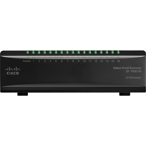 Cisco SF100D-16 16PORT 10/100 Unmanaged Desktop Switch
