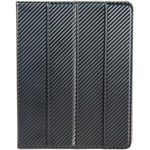 M-Edge Incline Jacket Carrying Case for iPad - Carbon Fiber Black - Microfiber Leather