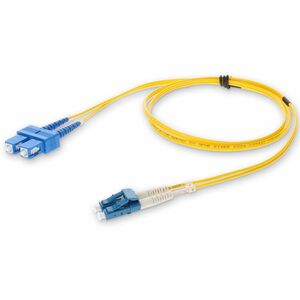 AddOn 5m LC (Male) to SC (Male) Yellow OS2 Duplex Fiber OFNR (Riser-Rated) Patch Cable