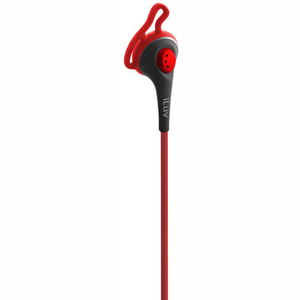 iLuv High-Fidelity Stereo Earphones with SpeakEZ Remote for iPad / iPhone / iPod - Stereo - Red - Mini-phone - Wired - Earbud - Binaural - Open