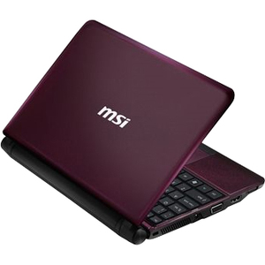 MSI U180-221US Intel Atom N2600 1GB 320GB 10.1IN WLAN 3 Cell Win7 Starter Netbook Purple
