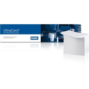 Fargo UltraCard PVC Card - 3.38" x 2.13" Length - White - 500 Box