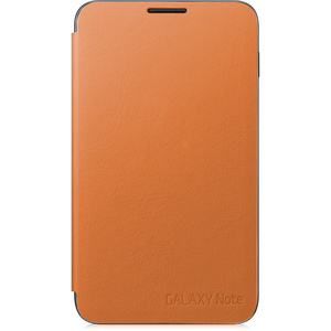 Samsung EFC-1E1COEGSTA Carrying Case (Flip) for Smartphone - Orange - Felt, Suede