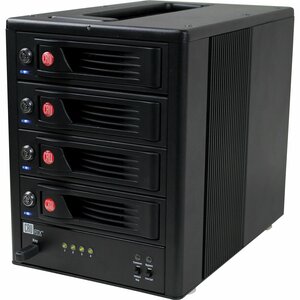 CRU RTX RTX410-3SJ DAS Array - 4 x HDD Installed - 12 TB Installed HDD Capacity - RAID Supported - 4 x Total Bays - eSATA, USB 3.0 Tower