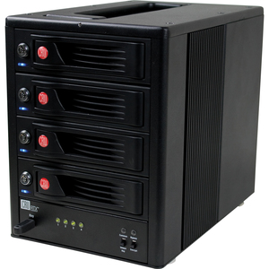 CRU RTX RTX410-3SJ DAS Array - 4 x HDD Installed - 12 TB Installed HDD Capacity - RAID Supported - 4 x Total Bays - USB 2.0, eSATA Tower