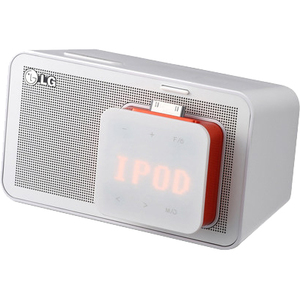 LG ND1520 5W Docking Speaker for iPod and iPhone White USB FM Radio